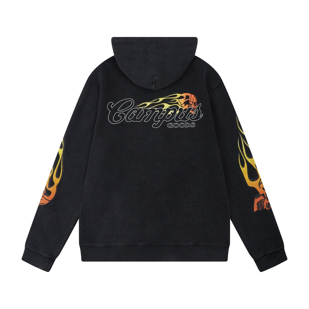 Road Trip Hoodie Vintage Wash (Black)